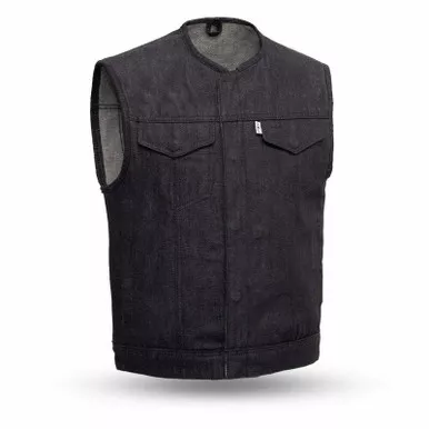First Manufacturing Murdock Black Denim Vest