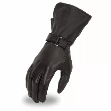First Manufacturing Open Road Womens Black Leather Gloves