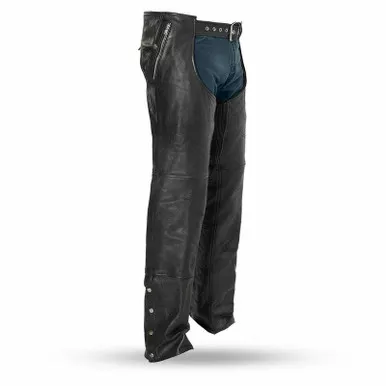 First Manufacturing Patriot Black Leather Chaps