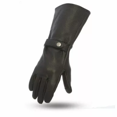 First Manufacturing Phenom Black Leather Gloves