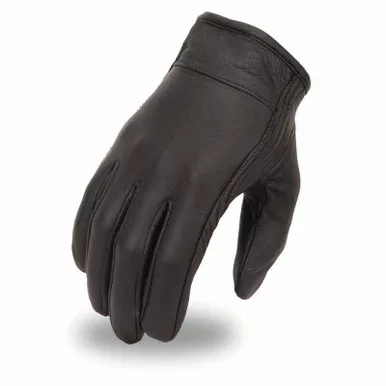First Manufacturing Roadway Black Leather Gloves