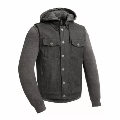 First Manufacturing Rook Base Layer Black Gray Denim Vest