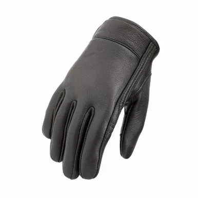 First Manufacturing Rumble Black Deer Skin Gloves
