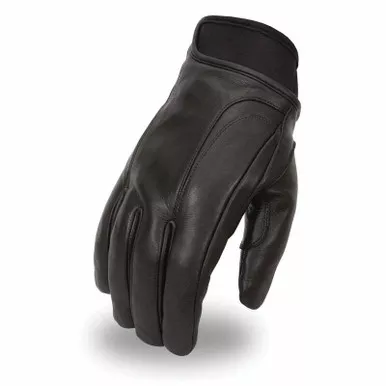 First Manufacturing Shadow Black Leather Gloves