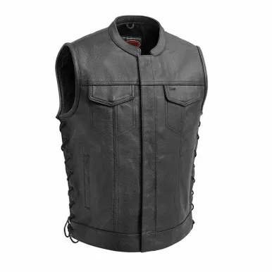 First Manufacturing Sniper Black Leather Vest