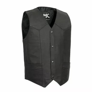 First Manufacturing Top Shot Black Leather Vest