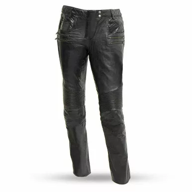 First Manufacturing Vixen Womens Black Leather Pants