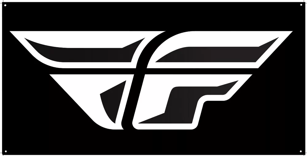 Fly Racing F-Wing Banner Black 3' X 6'-BANNER-FLY3