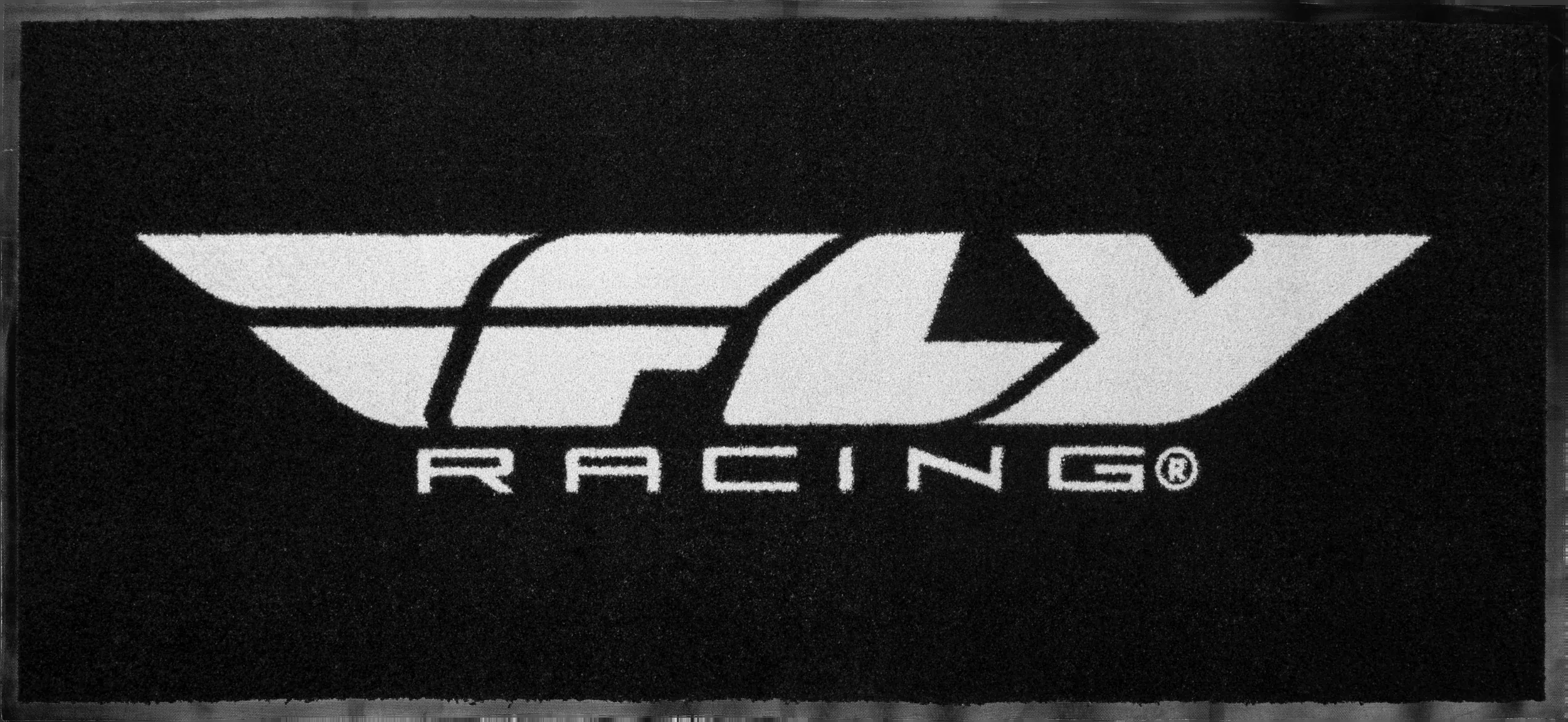 Fly Racing Floor Rug Black/White 73"X33"-RUG-FLY