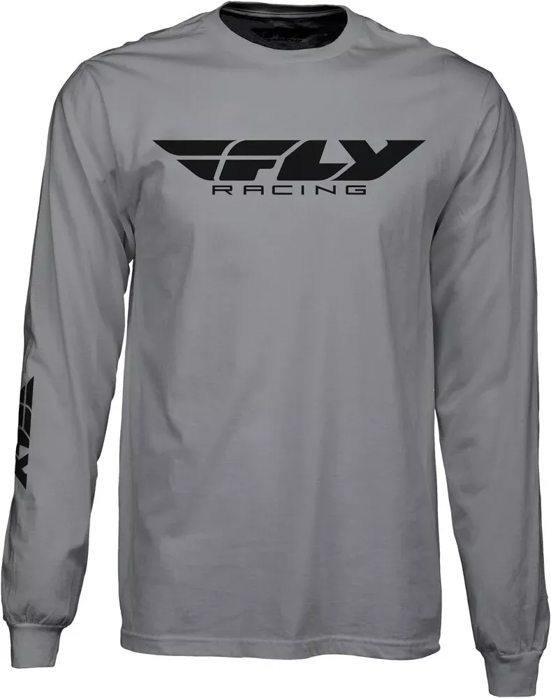 Fly Racing FLY Corporate L S TEE Grey LG