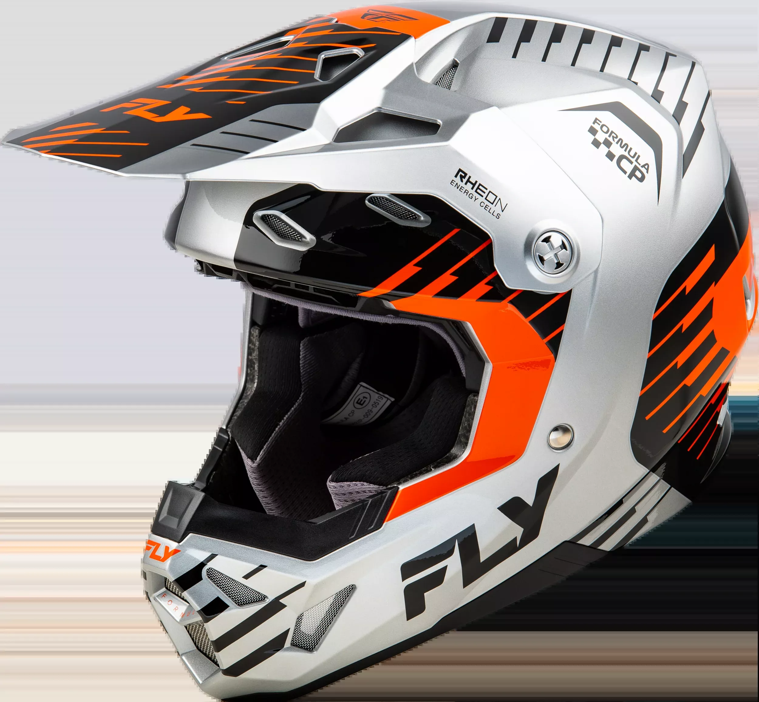 Fly Racing Formula Cp Slice Helmet Grey/Orange/Black Sm-73-0053S