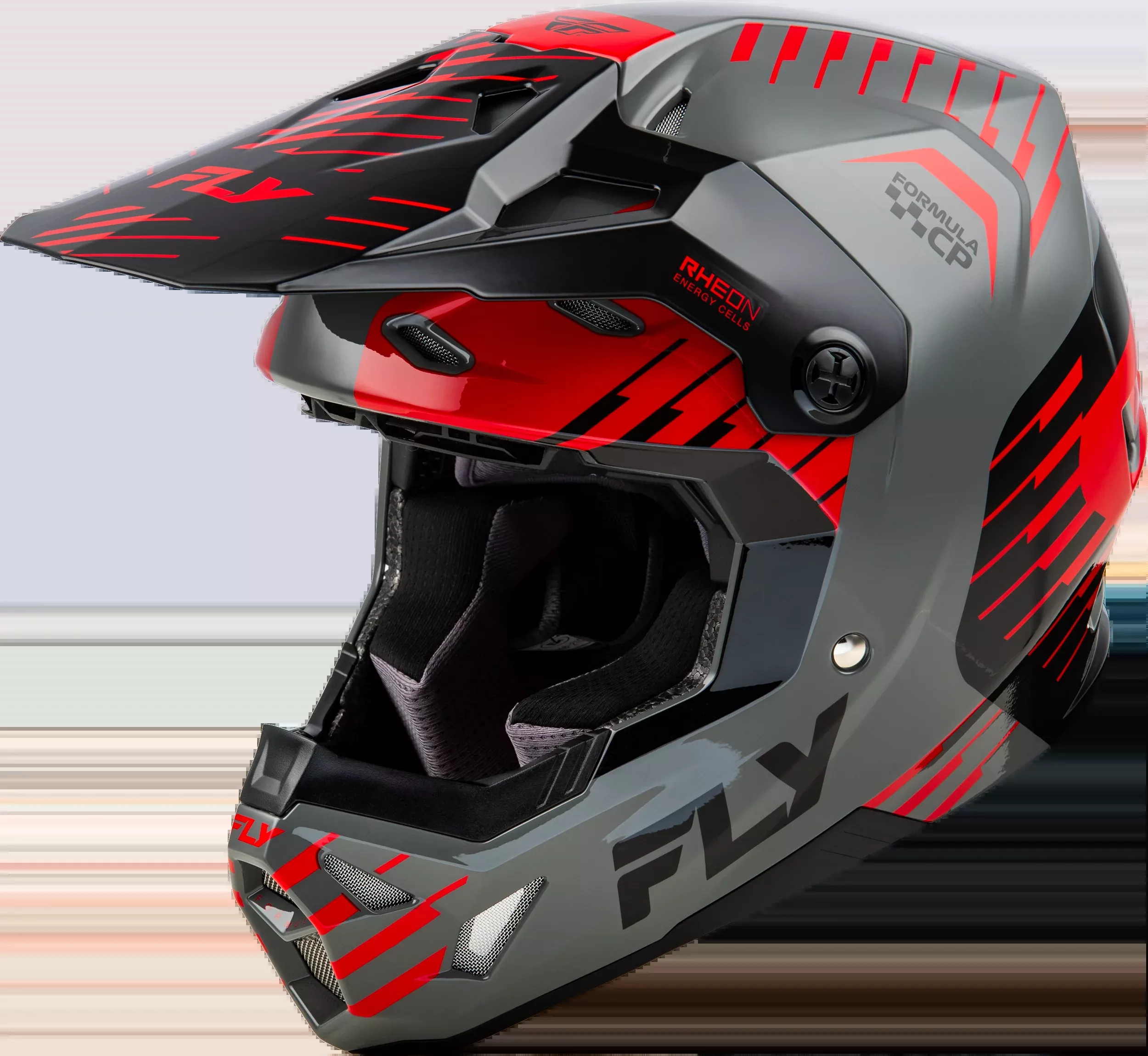 Fly Racing Formula Cp Slice Helmet Grey/Red/Black Xl-73-0051X