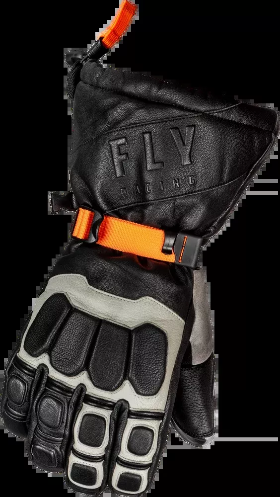Fly Racing Glacier Gloves Black Grey Orange LG