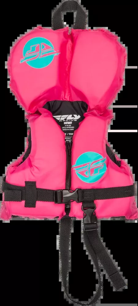 Fly Racing Infant Flotation Vest Neon Pink Teal