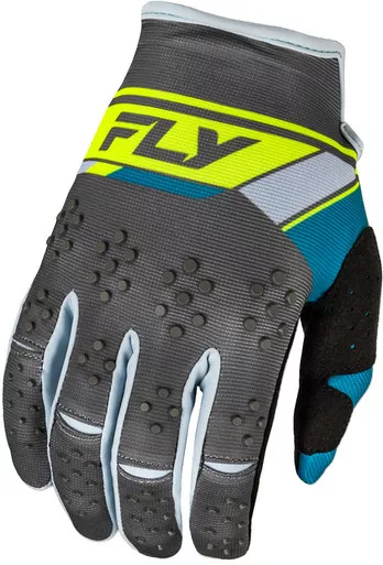 Fly Racing Kinetic Prix Charcoal Hi-Vis Gloves