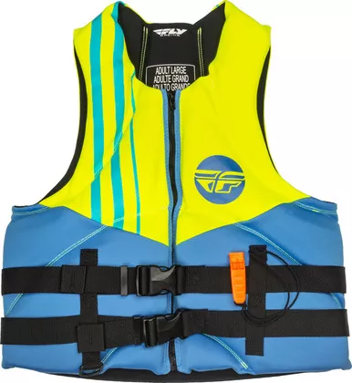 Fly Racing Neoprene Flotation Blue Hi-Vis Teal Vest