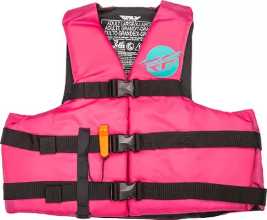Fly Racing Nylon Flotation Neon Pink Teal Vest