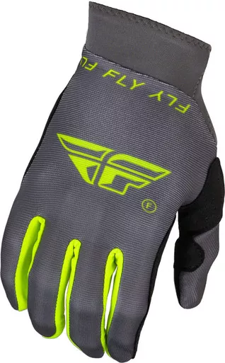 Fly Racing Pro Lite Charcoal Hi-Vis Gloves