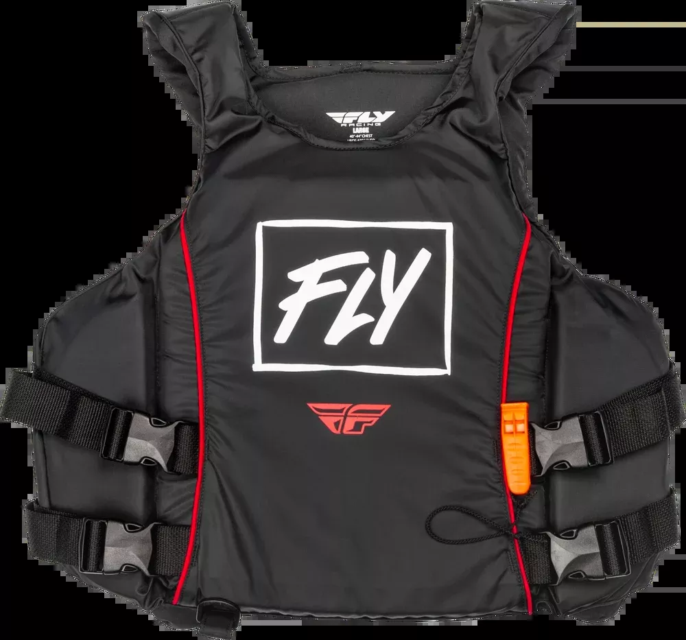 Fly Racing Pullover Flotation Vest Black White RED SM
