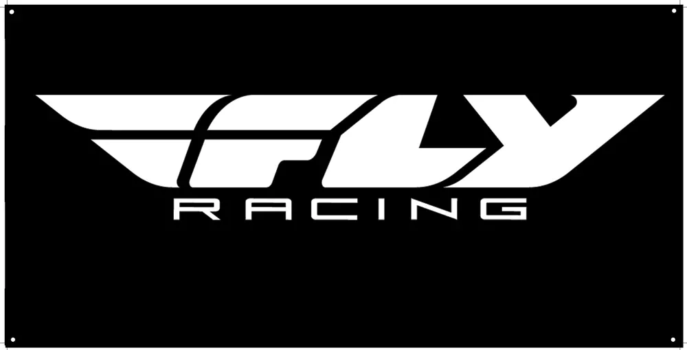 Fly Racing Racing Banner Black 3' X 6'-BANNER-FLY4
