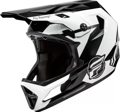 Fly Racing Rayce Black White Grey Helmet