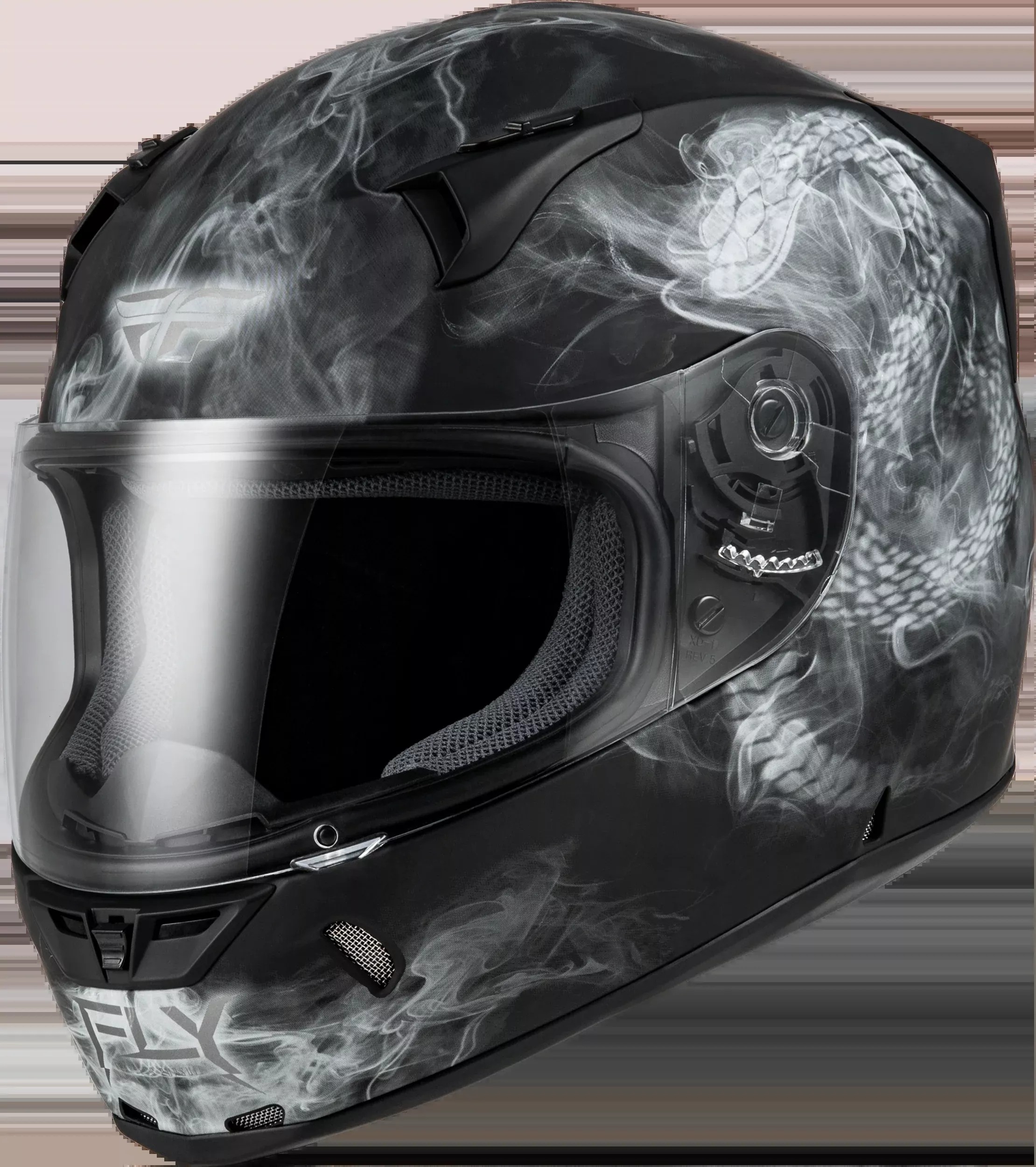 Fly Racing Revolt Coil Helmet Matte Black/White Xl-73-8385X