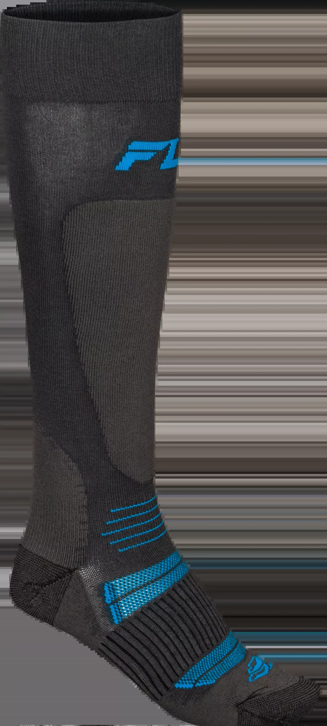 Fly Racing Snow Midweight Wool Sock Grey/Blue Sm/Md-350-0574S