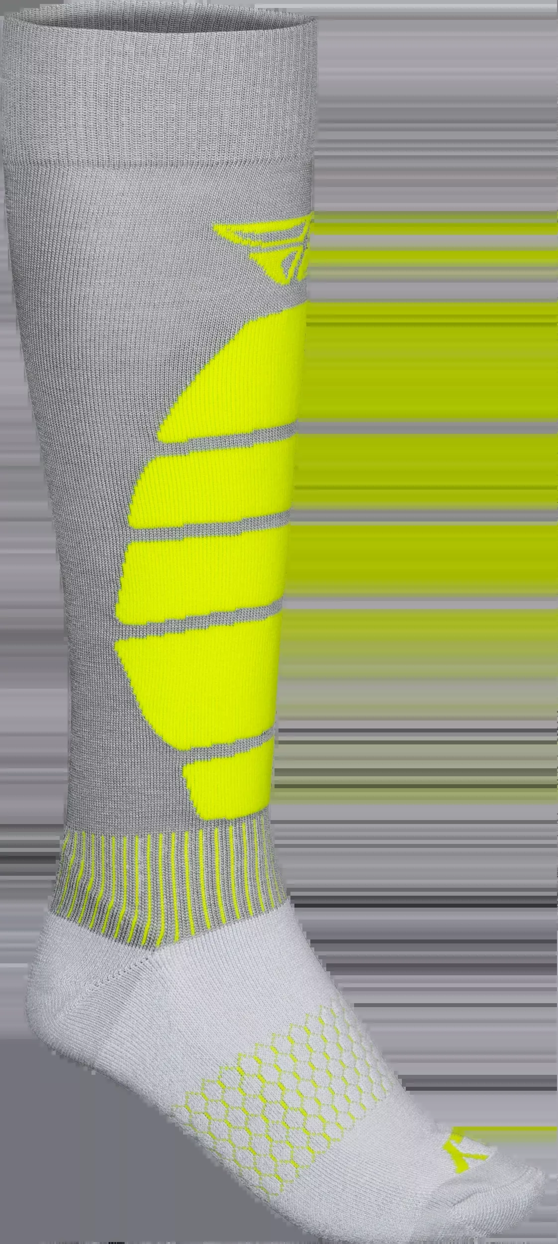 Fly Racing Snow Performance Coolmax Sock Grey/Hi-Vis Lg/Xl-350-0577L