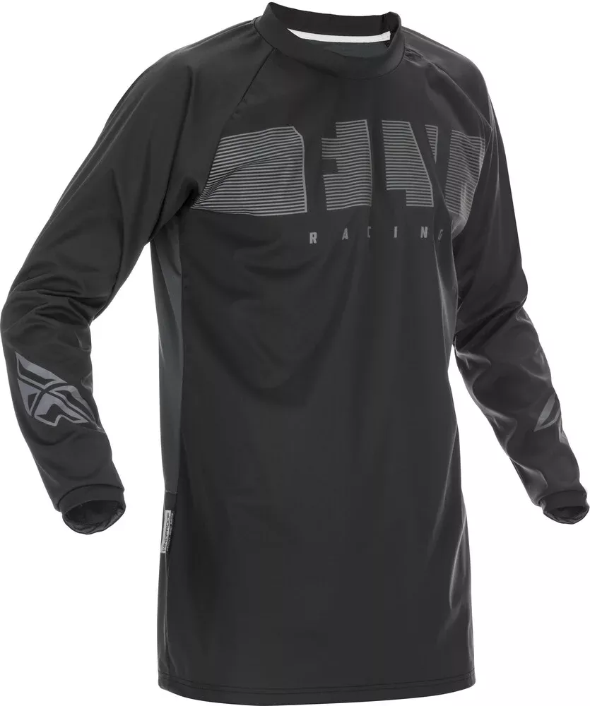 Fly Racing Windproof Jersey Black Grey SM