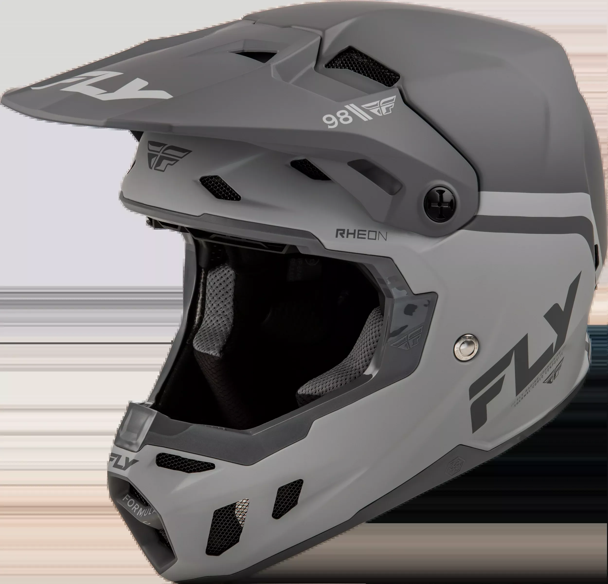 Fly Racing Youth Formula Cc Objective Helmet Matte Black/Grey Yl-73-4346YL