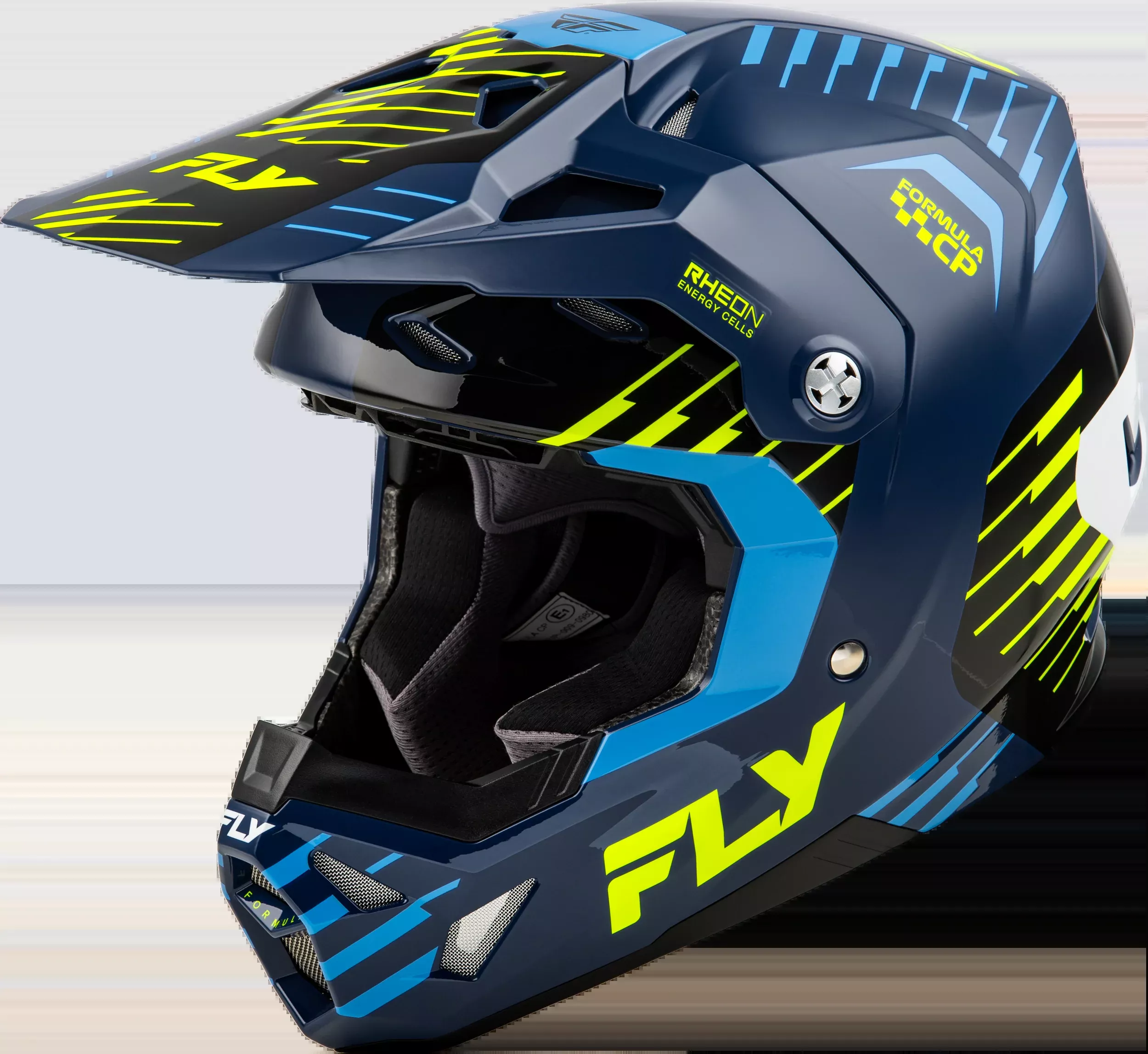 Fly Racing Youth Formula Cp Slice Helmet Navy/Hi-Vis/White Yl-73-0050YL