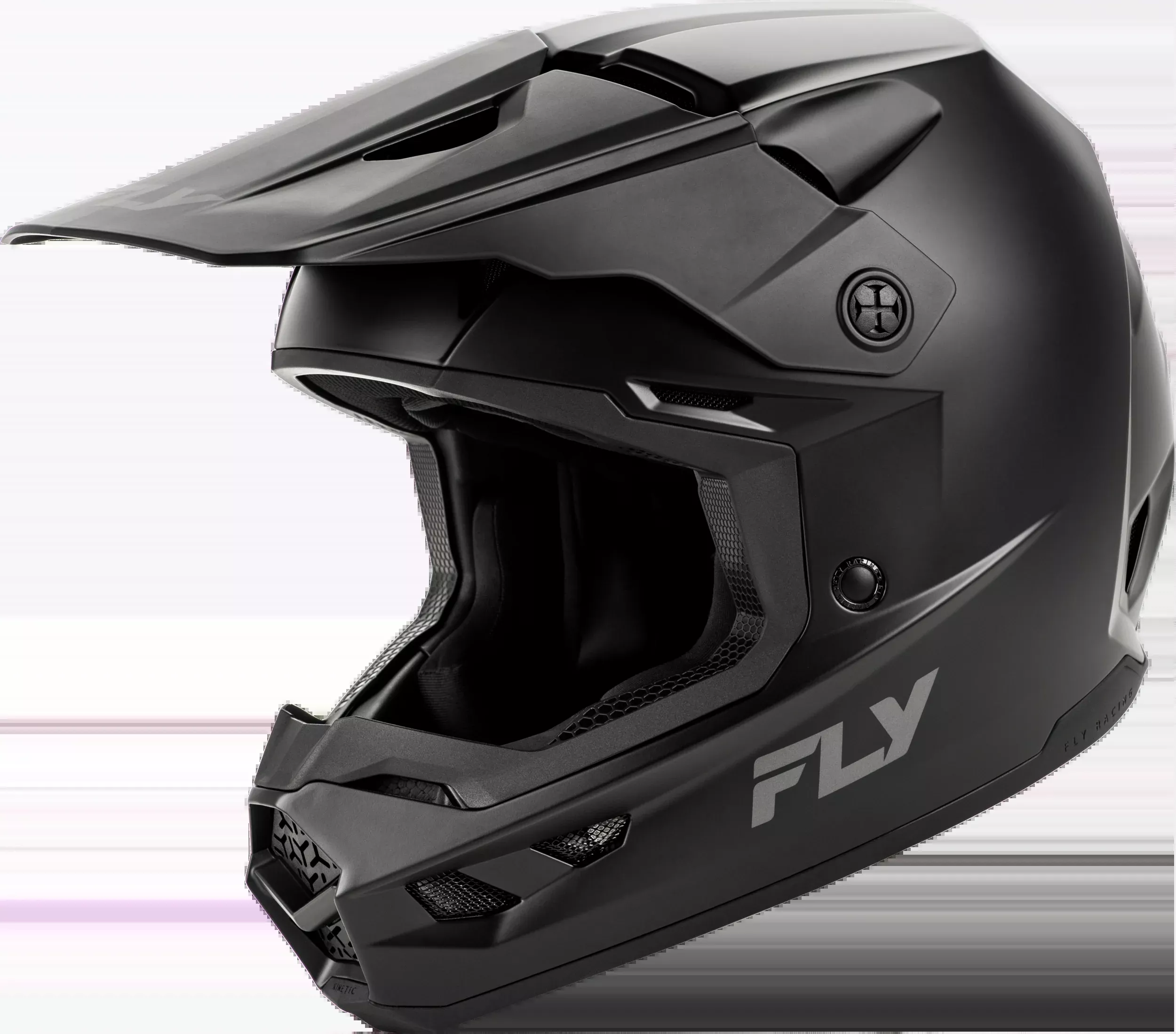 Fly Racing Youth Kinetic Solid Helmet Matte Black Ym-73-8673YM