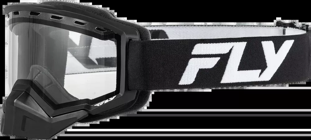 Fly Racing YTH Focus Snow Goggle Black WHT With Clear Lens - FLB-24FY2