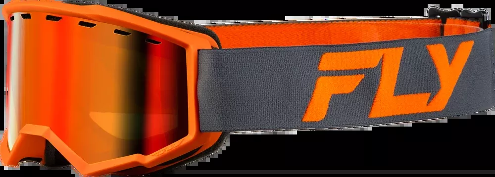 Fly Racing YTH Focus Snow Goggle Char ORG With RED Mirror Amber Lens – FLB-24FY3