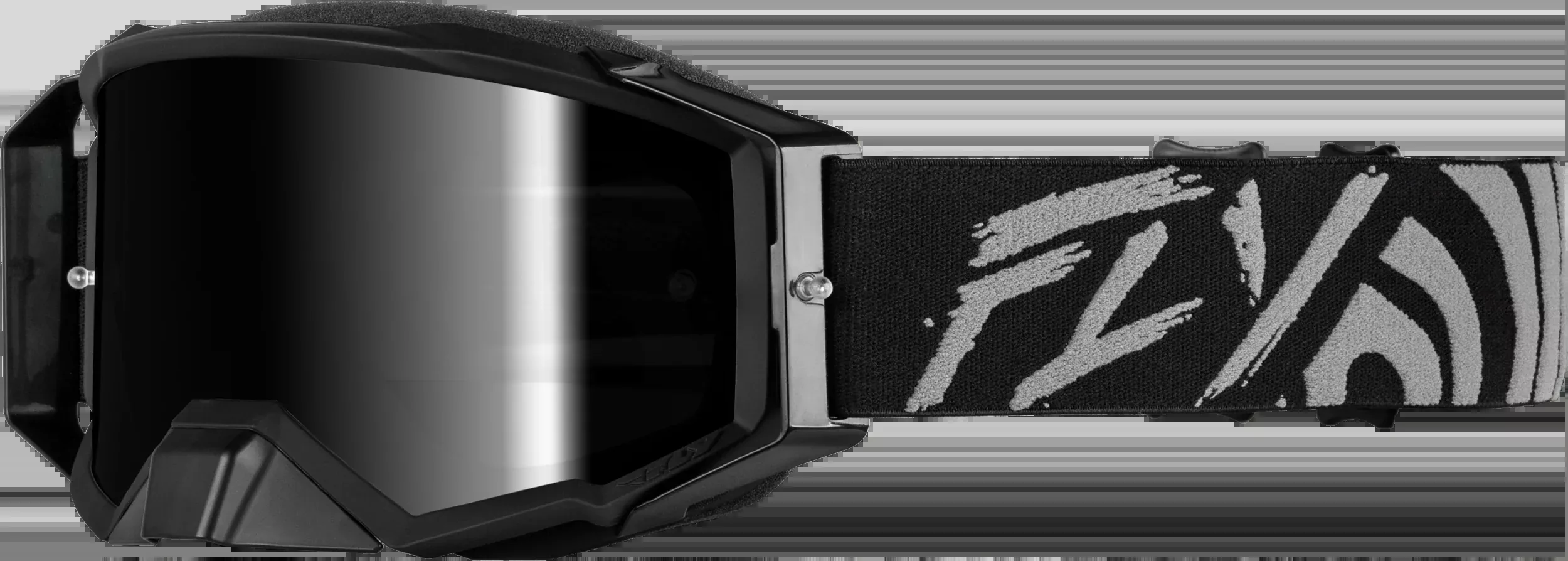 Fly Racing Zone Elite Goggle Grey/Black W/ Black Mirror/Smoke Lens-37-5516