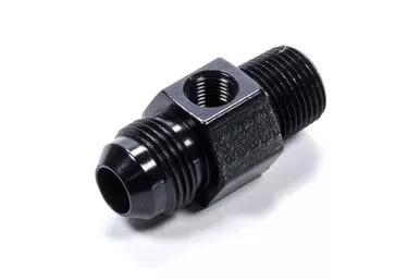 Fragola #8 X 3/8MPT Inline Gauge Adapter Fitting Black 495004-BL