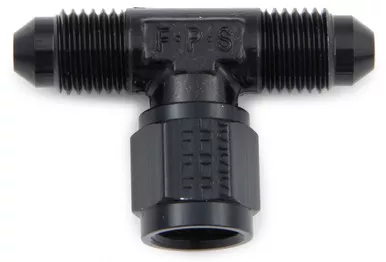 Fragola Fitting #6 Tee Female Swivel On Side Black 498203-BL