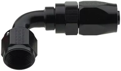 Fragola Hose Fitting #4 90 Deg Pro-Flow Black 229004-BL