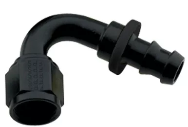 Fragola Hose Fitting #6 120 Deg Push Lock Black 212006-BL