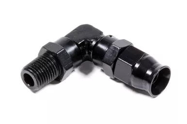 Fragola Hose Fitting #6 90 Deg to 1/4npt PTFE Black 689906-BL