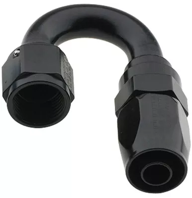 Fragola Hose Fitting #8 180 Deg Pro-Flow Black 231808-BL