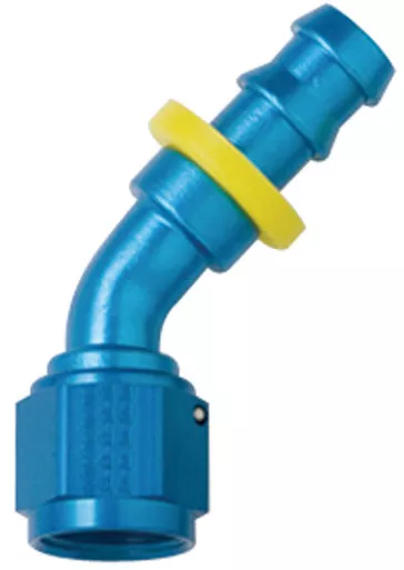 Fragola Hose Fitting #8 45 Deg Push Lock 204508