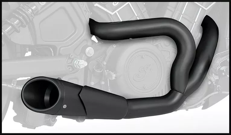 Freedom Combat 2-1 Shorty Pitch Black ` - IN00085 For Indian Scout 2015-2019