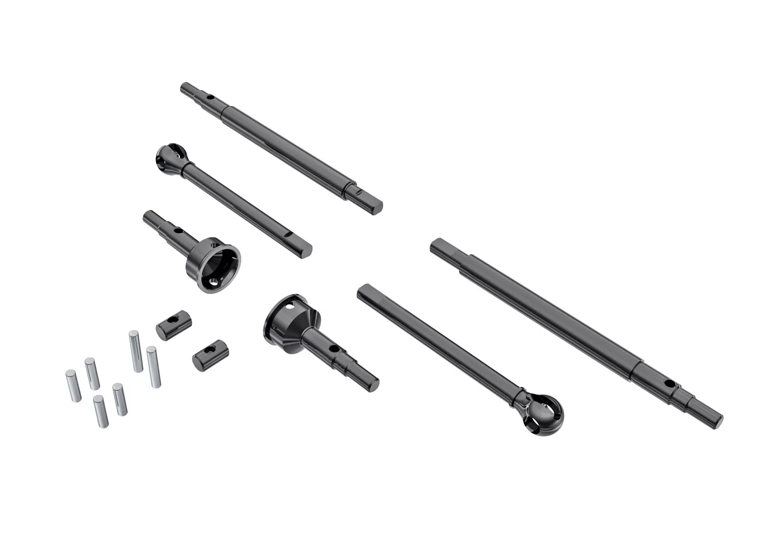 Front & Rear Axle Shafts, Front Stub Axles, & Pins