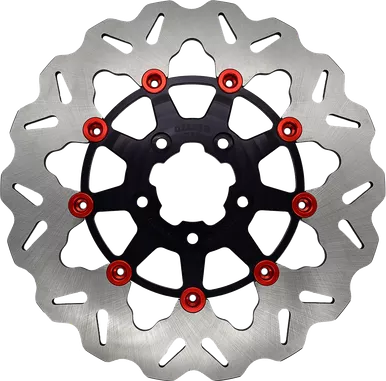 Galfer Rotor 11.8"Floating Wave Fr Black/Red Buttons - DF835CW-B-R