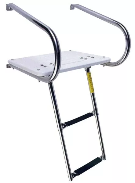 Garelick Swim Platform With Telescoping Ladder, Under Platform