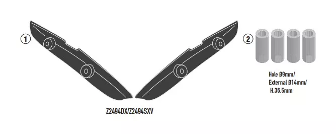 Givi TE6419 Side Case Rack Mounting Kit Triumph Trident 660 2021-2024