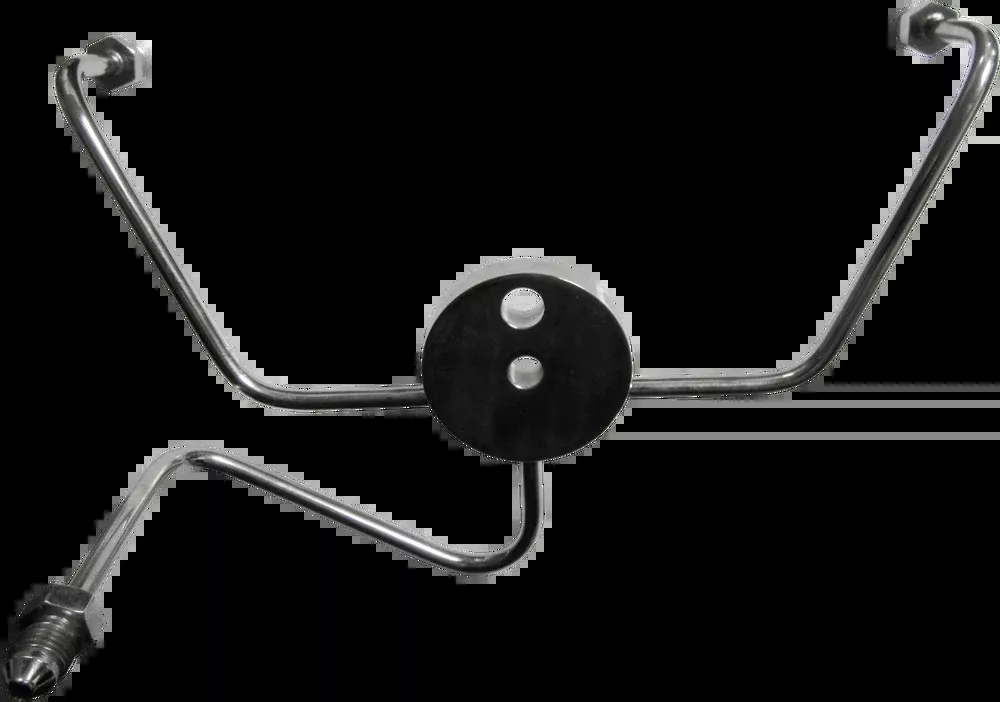 Goodridge Front Brake Spider Wideglide Chrome 3AN Fittings - PFTEEW