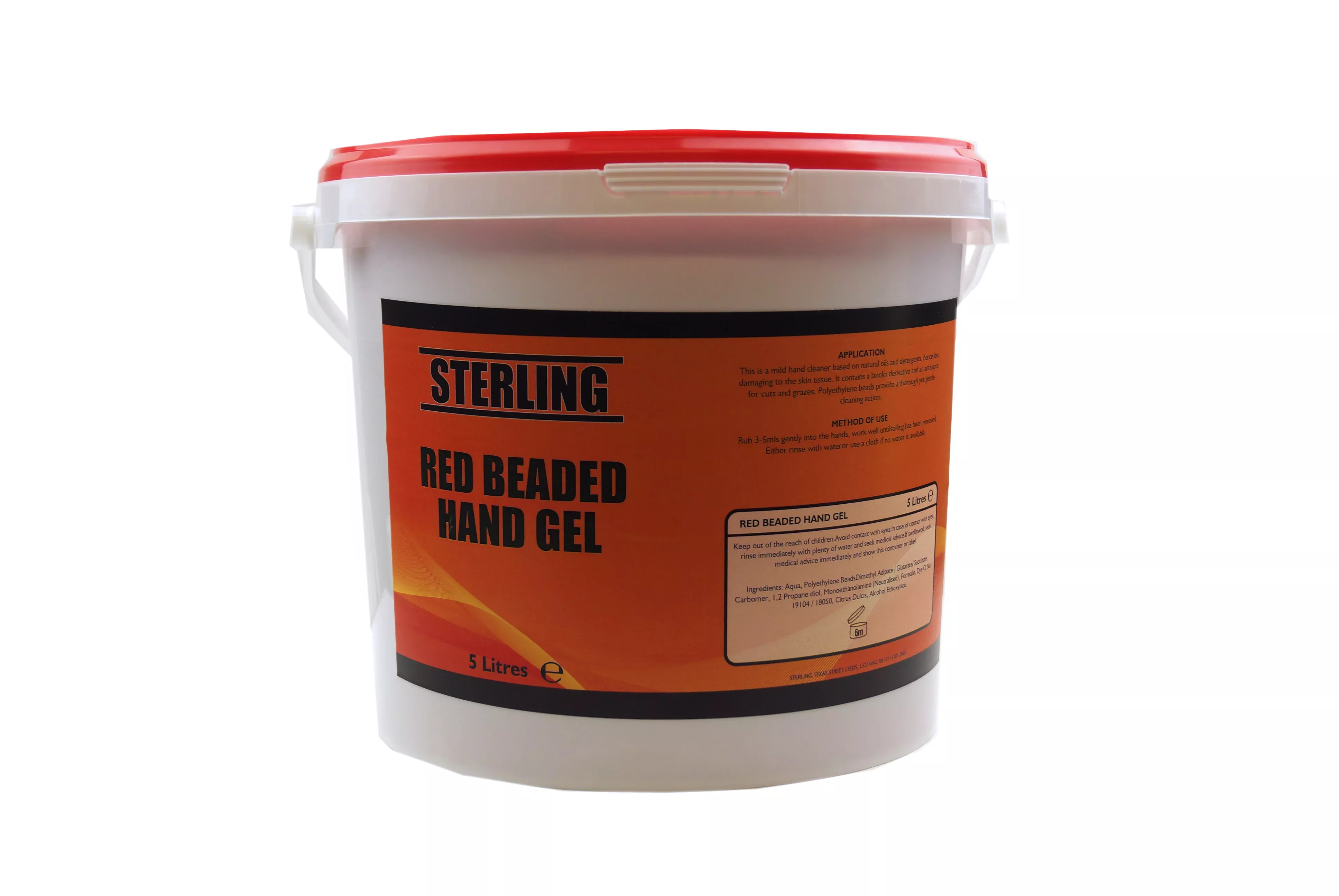 HAND CLEANER WITH BEADS 5 ltr, Hand Cleaner, Super Red with Beads (5 ltr), JAN5