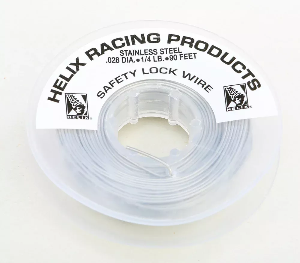 Helix Safety Lock Wire 1/4LB Spool 0.028 DIA - 112-0028